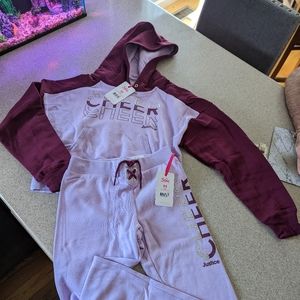 COPY - Justice girls hoodie and jogger set "cheer"